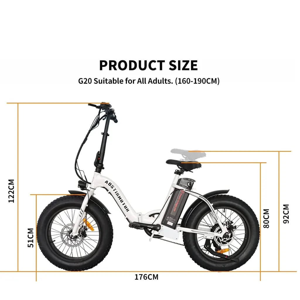 Aostirmotor 500W Folding Electric Bike - 1