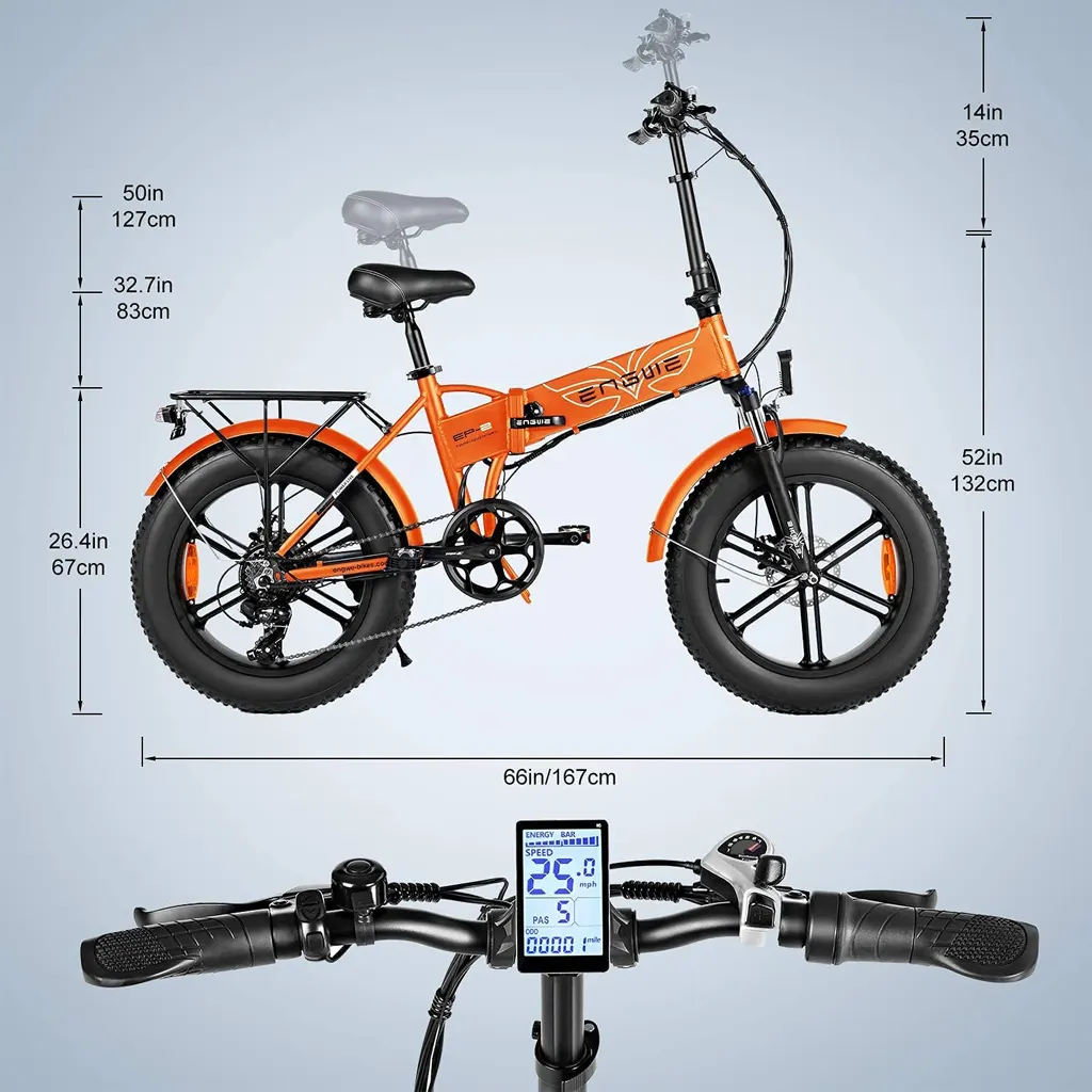 ENGWE Upgraded 750W Folding Electric Bike - 3
