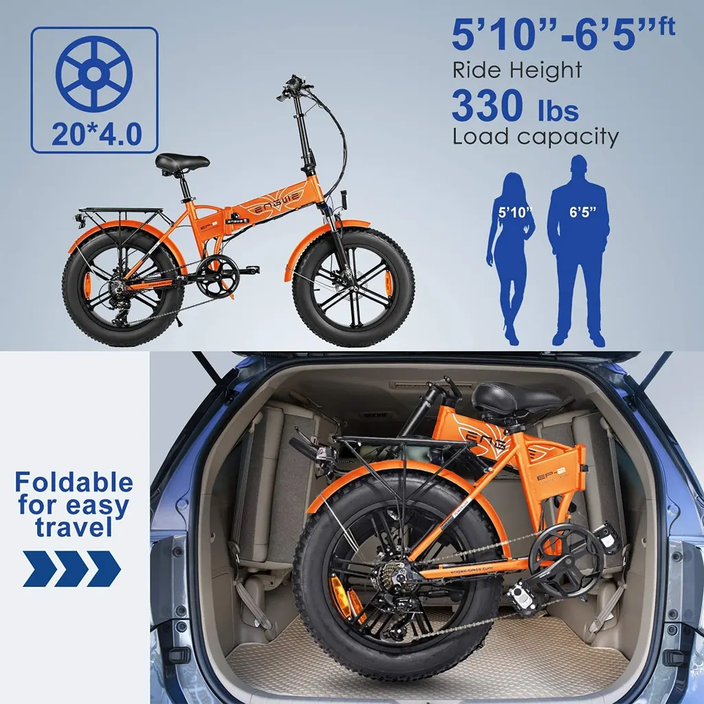 ENGWE Upgraded 750W Folding Electric Bike - 4