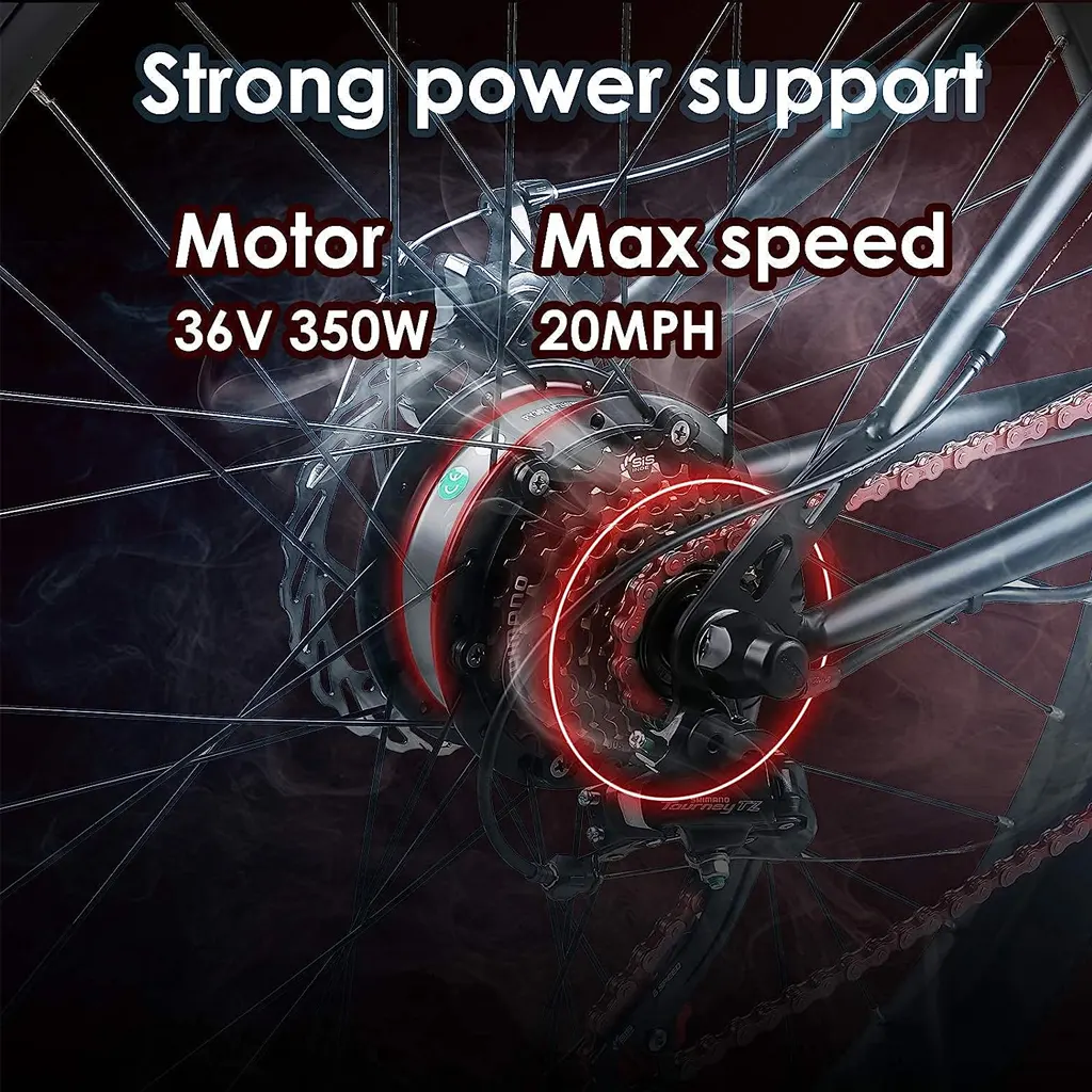 GELEISEN Electric Mountain Bike 350W Shimano Rear 21 Speed Gears - 1