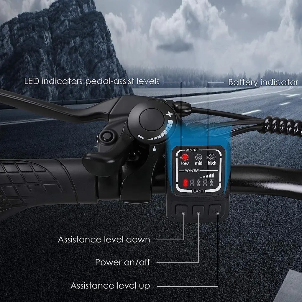 GELEISEN Electric Mountain Bike 350W Shimano Rear 21 Speed Gears - 2