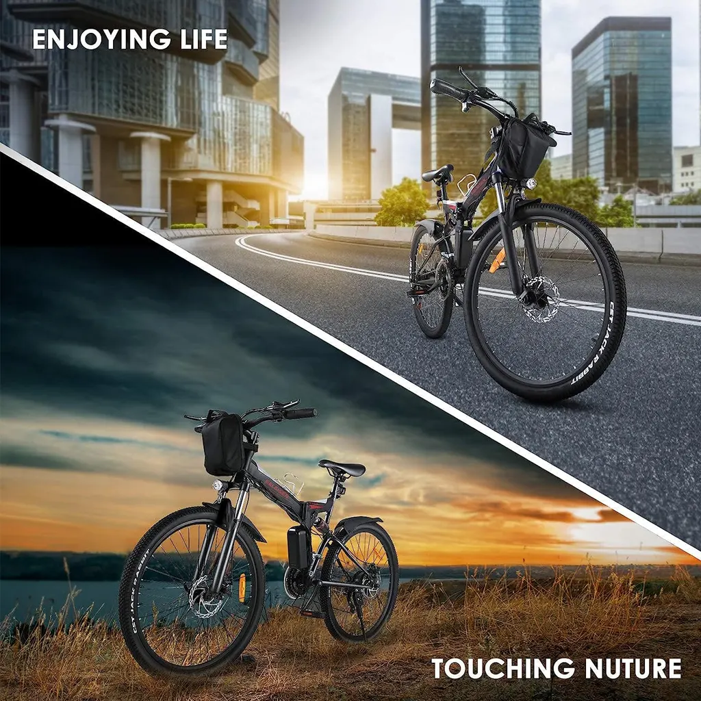 GELEISEN Electric Mountain Bike 350W Shimano Rear 21 Speed Gears - 6