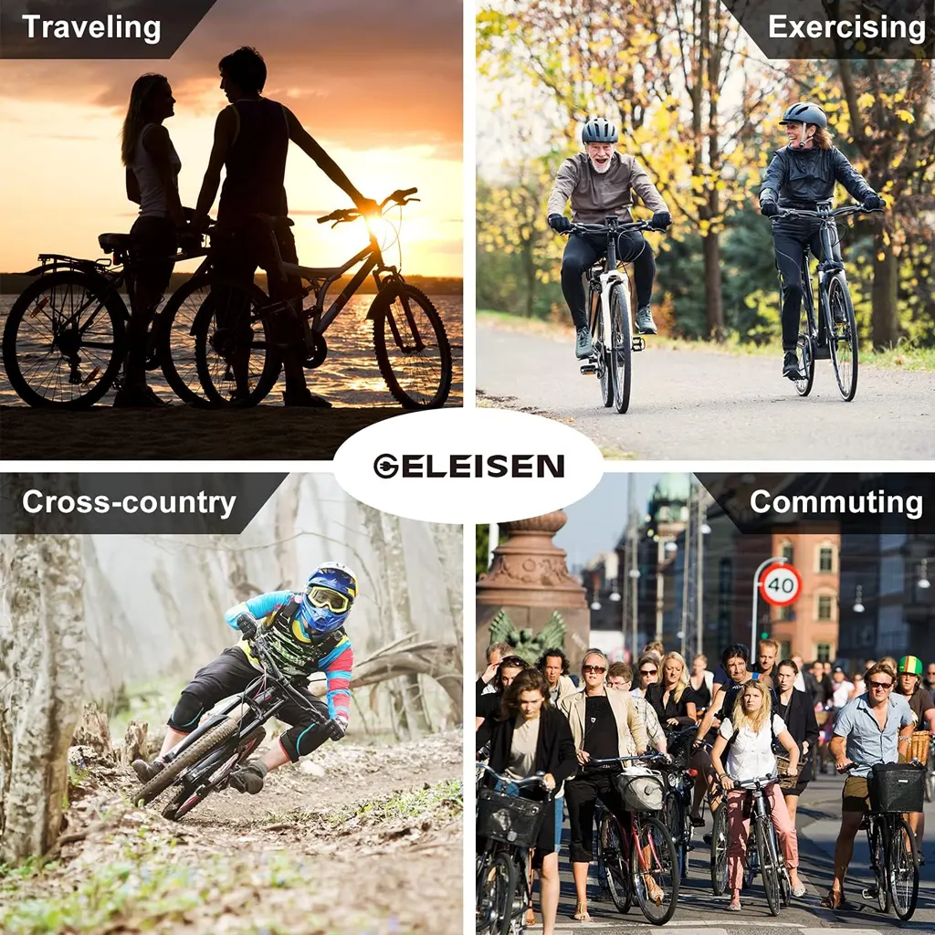 GELEISEN Electric Mountain Bike 350W Shimano Rear 7 Speed Gears - 6