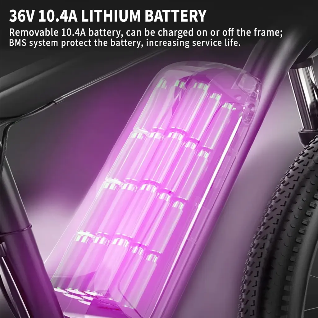 HEZZO Electric Mountain Electric Bike 350W Shimano 21 Speed Gears - 4