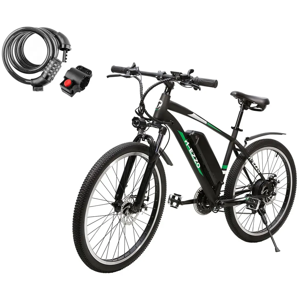 HEZZO Electric Mountain Electric Bike 350W Shimano 21 Speed Gears