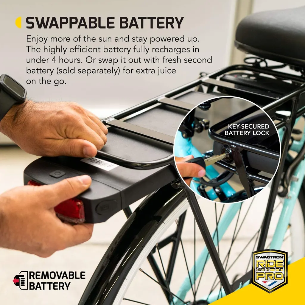 Swagtron EB-9 Electric Lady Cruiser Bike - 5