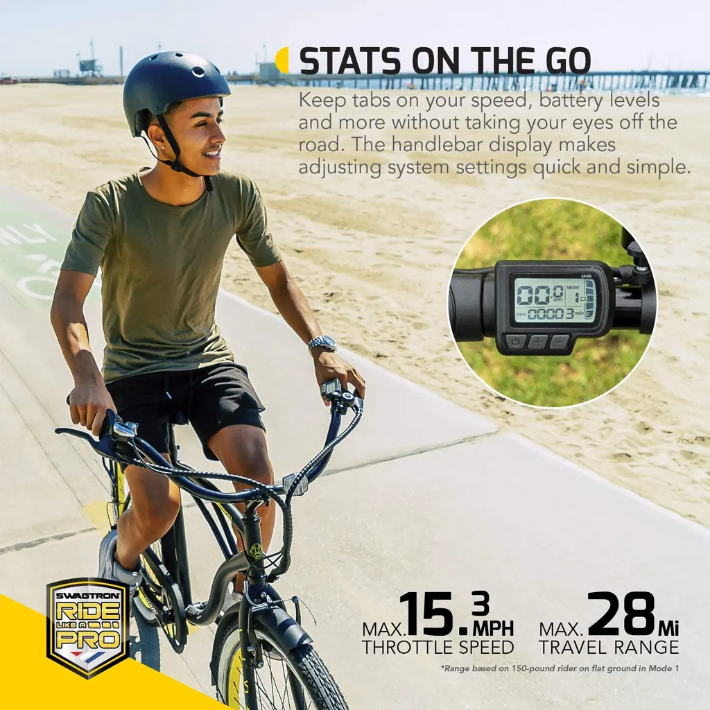 Swagtron Swagcycle EB-11 Cruiser Electric Bicycle - 6