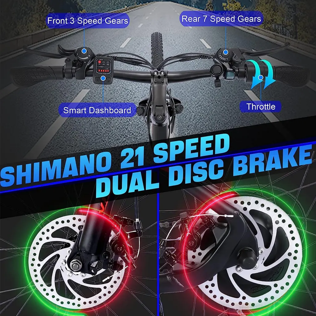 Vivi Folding Electric Mountain Bike 500W 27 inch - 4