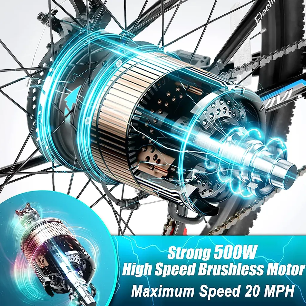 Vivi Folding Electric Mountain Bike 500W - 3