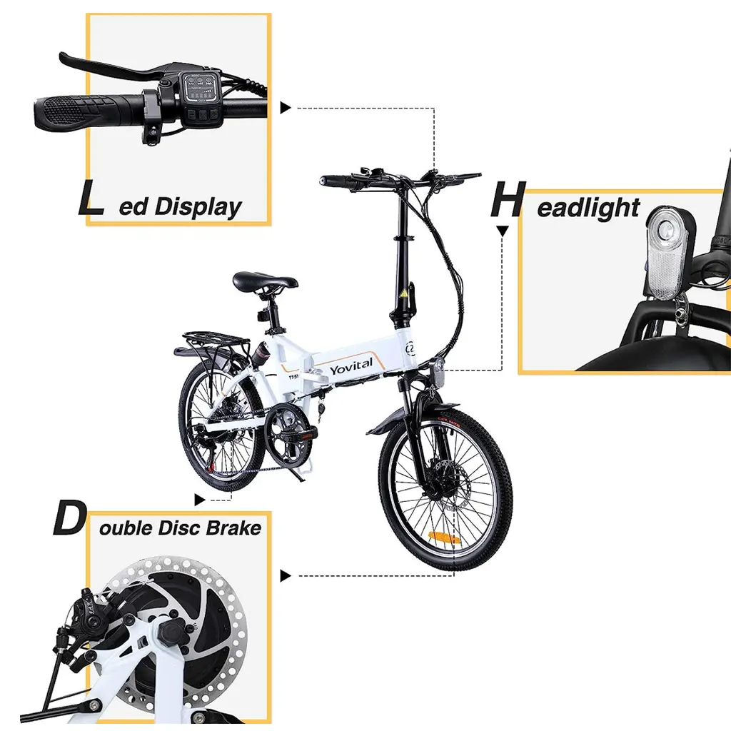 Yovital Folding Electric Bike 350W - 5